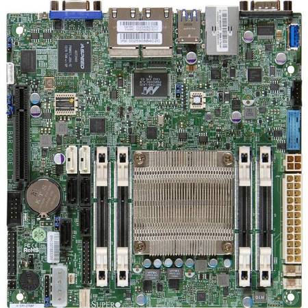 SUPERMICRO A1SRI-2758F-O Intel Atom C2758/DDR3/SATA3&USB3.0/V&4GbE/Mini-ITX MBD-A1SRI-2758F-O